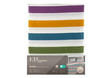 Satininės patalynės komplektas ELDORADO HOME, 200x220/2x50x70 cm, 2 dizainai - 2