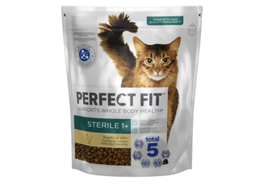 Sausas kačių maistas PERFECT FITsteril.katėms su višt.,1,4kg, 1.4 kg