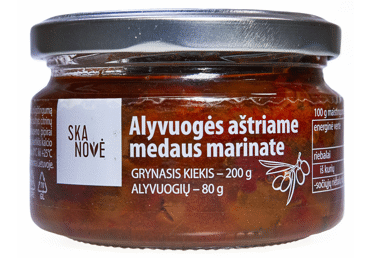 Alyvuogės SKANOVĖ aštriame marinate, 200 g