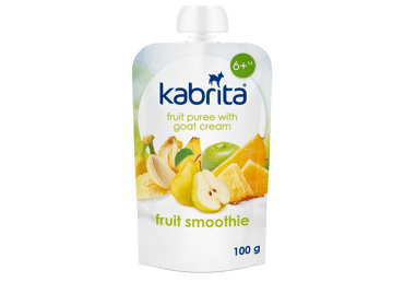 Tyrelė KABRITA su ožkų pienu ir vaisiais,nuo 6 mėn.,100g, 100 g