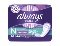 Higieniniai įklotai ALWAYS Dailies to GO, Fresh Scent, 20 vnt.