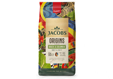 Kavos pupelės JACOBS ORIGINS BRAZIL & COLOMBIA, 1 kg