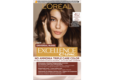 Plaukų dažai L'OREAL EXCELLENCE UNIVERSAL NUDES, Nr. 4U, 1 vnt.
