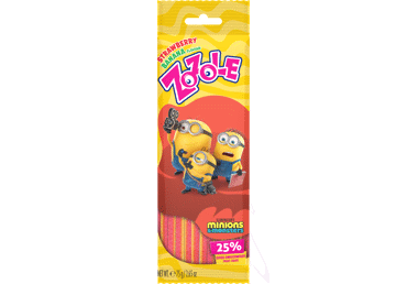 Guminukai ZOZOLE MINIONS, bananų ir braškių skonio, 75 g