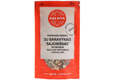 Bajoriškas prieskonių mišinys su baravykais SALDVA, 25 g Bajoriškas prieskonių mišinys su baravykais SALDVA, 25 g