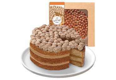 Karamelinis tortas su lazdynų riešutais, 1 kg