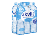 Negazuotas natūralus mineralinis vanduo AKVILĖ, x 6, 1.5 l