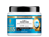 Plaukų kaukė GLISS 4IN1 MOISTURE, 400 ml