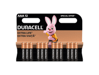 Elementai DURACELL AAA, 12 vnt