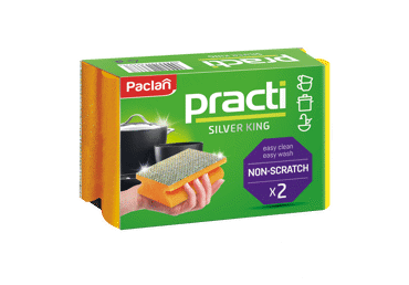 Indų plovimo kempinėlės PACLAN Practi Silver King, 2 vnt.