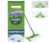 Sausos (8vnt.) ir šlapios (3vnt.) grindų šluostės su šluota SWIFFER, rinkinys