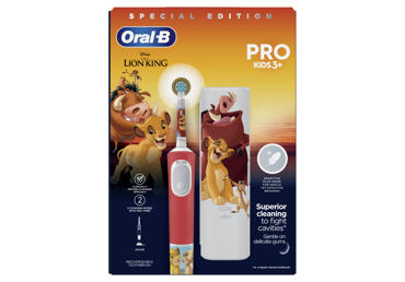 Elektrinis dantų šepetėlis ORAL B Vitality PRO Kids 3+ Lion King + kelioninis dėklas, 1 vnt.