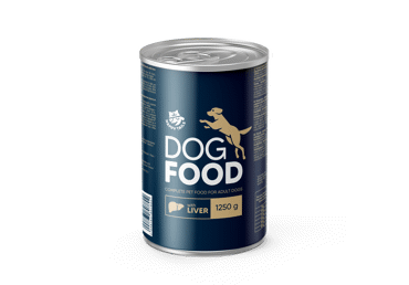 Konservuotas šunų ėdalas su kepenimis HAPPY TAILS, 1.25 kg