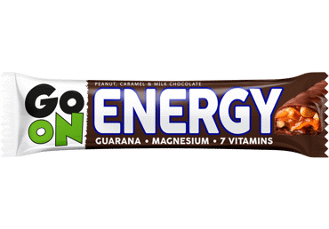 Baltyminis batonėlis GO ON su žemės riešutais ir karamele, 45 g