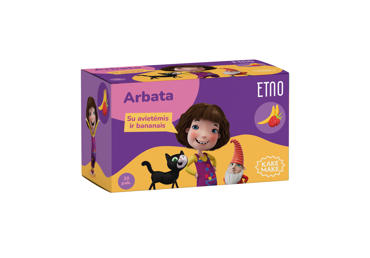 Arbata su avietėmis ir bananais ETNO KAKĖ MAKĖ, 20 vnt.