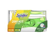 Grindų šluota su sausomis šluostėmis (8vnt.) +dulkių šluotelė SWIFFER, rinkinys