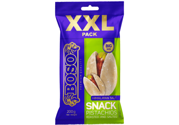 Skrudintos sūdytos pistacijos BOSO SNACK XXL, 200 g