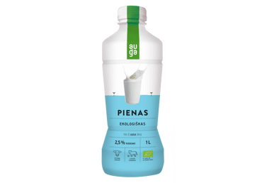 Pienas AUGA EKO, 2,5% riebumo, 1 l Pienas AUGA EKO, 2,5% riebumo, 1 l