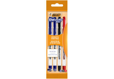 Gelinių rašiklių BIC GELOCITY rinkinys, 4 vnt
