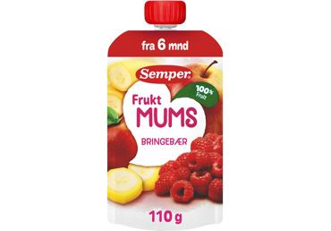Vaisių tyrė SEMPER su obuoliais, avietėmis, banan., nuo 6 mėn., 110 g