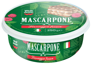 Maskarponės sūris WELL DONE, 80 % rieb. s. m., 250 g - 2