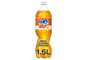 Gazuotas gėrimas FANTA ZERO, apelsinų skonio, 1.5 l