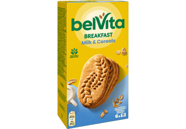 Penkių grūdų sausainiai BELVITA CEREALS & MILK, 300 g