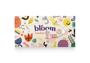 Kosmetinės servetėlės BLOOM COMFORT, 2 sluoksnių, 150 vnt. - 3