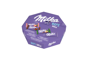 Pieninio šokolado saldainių rinkinys MILKA SINGLE, 138 g