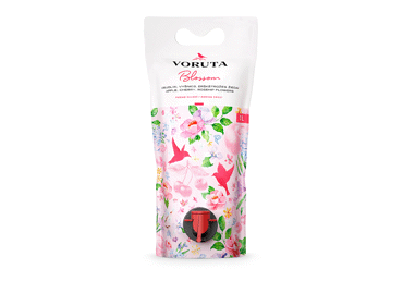 Rausvasis pusiau saldus vyno gėrimas VORUTA BLOSSOM, 1000 ml