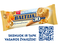 Valgomieji grietininiai ledai BALTIJA, karamelės skonio, 83 g