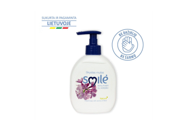 Skystasis muilas SMILĖ (alyvų kvapo, su kremu), 300 ml Skystasis muilas SMILĖ (alyvų kvapo, su kremu), 300 ml