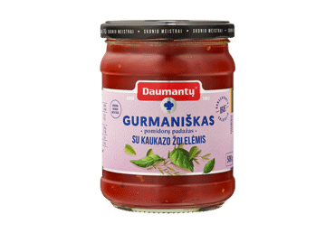 Gurmaniškas DAUMANTŲ pomidorų padažas su Kaukazo žolelėmis, 500 g Gurmaniškas DAUMANTŲ pomidorų padažas su Kaukazo žolelėmis, 500 g