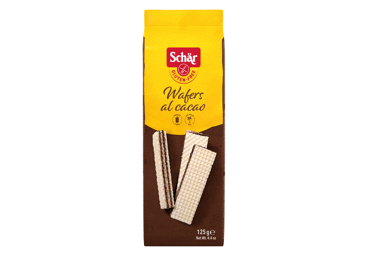 Kakaviniai vafliai SCHAR WAFERS AL CACAO (be glitimo), 125 g