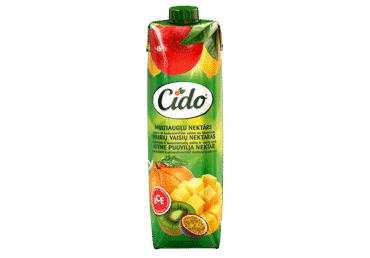 Įvairių vaisių sulčių gėrimas CIDO (30%), 1 l
