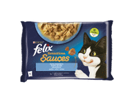 Konserv. kačių ėdalas FELIX su žuvimi padaže,4x85g, 340 g