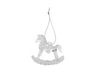 Stiklinis Kalėdų eglutės žaisliukas, 8*8, arkliukas