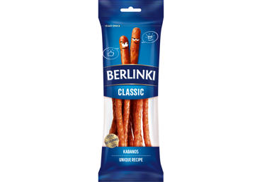 K. r. vyt. vištienos ir kiaulienos dešrelės BERLINKI, 85 g