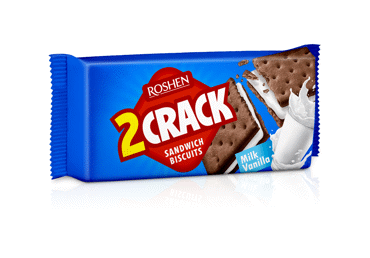 Krekeriai ROSHEN su pieno ir vanilės skonio įdaru, 190 g