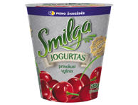 Jogurtas SMILGA su vyšnių gabaliukais, 3,3% rieb., 380 g