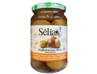 Žaliosios alyvuogės SELIA, įdarytos migdolais, 370 g