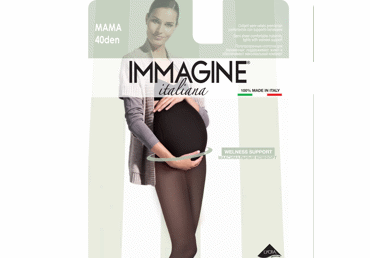 Moteriškos pėdkelnės IMMAGINE MAMMA 40 NERO M/L, 1 vnt.