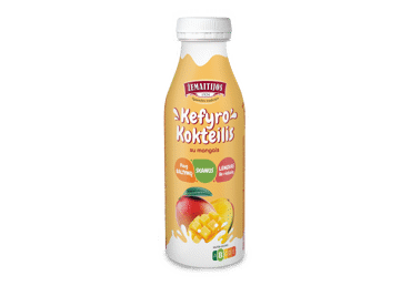 ŽEMAITIJOS kefyro kokteilis su mangais, 0,5 % rieb., 450 g