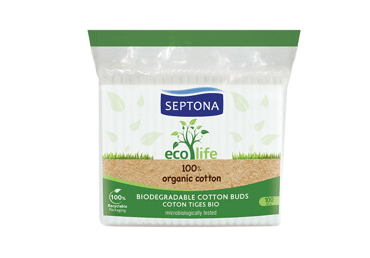 Higieniniai vatos pagaliukai SEPTONA ECOLIFE, 100 vnt., 1 vnt.
