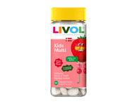 Braškių skonio vitaminai vaikams LIVOL Kids Multi, N60