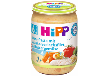 Makaronai HIPP su žuvų filė ir daržovėmis, nuo 6 mėnesių, 190 g