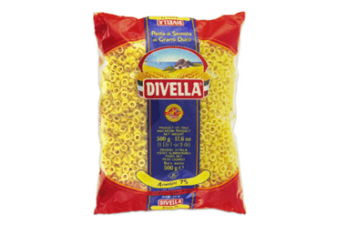 Smulkūs makaronai DIVELLA ANELLINI Nr. 75, 500 g Smulkūs makaronai DIVELLA ANELLINI Nr. 75, 500 g