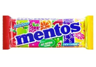 Kramtomieji saldainiai MENTOS TRIO RAINBOW, 112.5 g