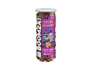 Karamelizuoti kukurūzų spragėsiai BOOMZA MAGIC CHOCO, 170 g