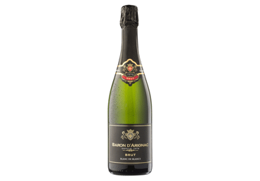 Putojantis baltasis sausas vynas BARON D'ARIGNAC BRUT, 750 ml